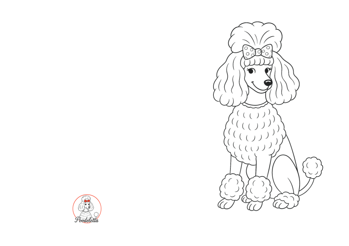 The Poodeletta Card — Polka Dot Bow