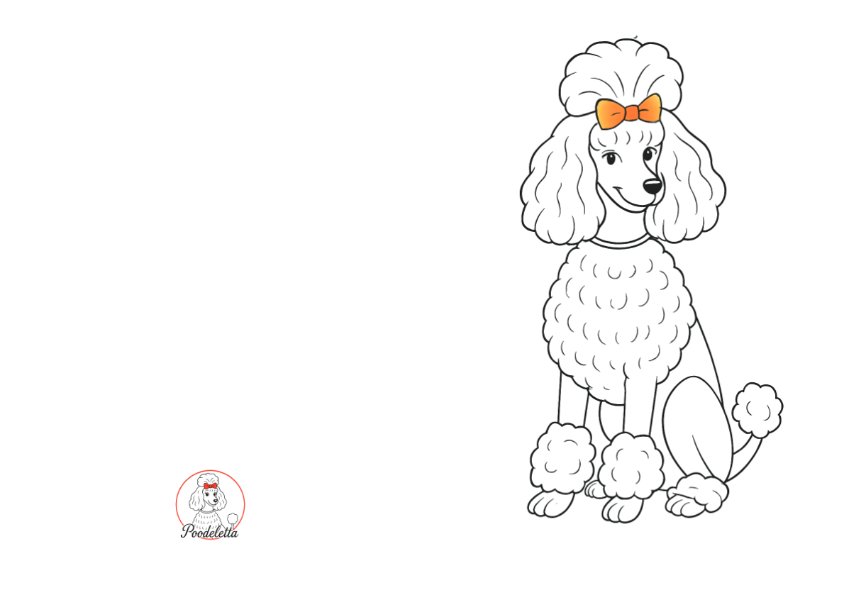 The Poodeletta Card — Orange Bow