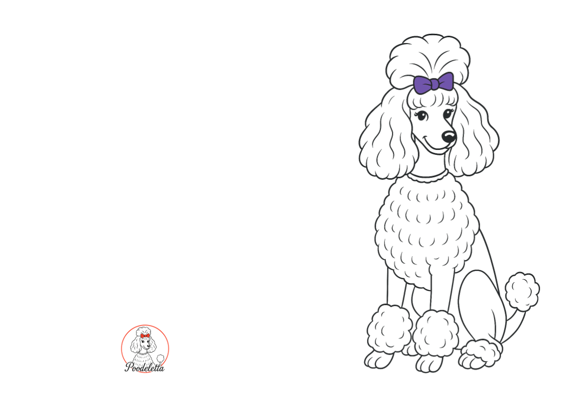 The Poodeletta Card — Purple Bow