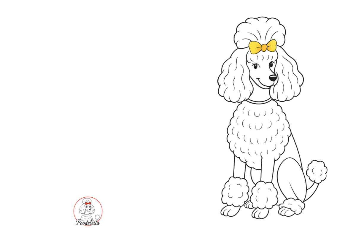 The Poodeletta Card — Yellow Bow